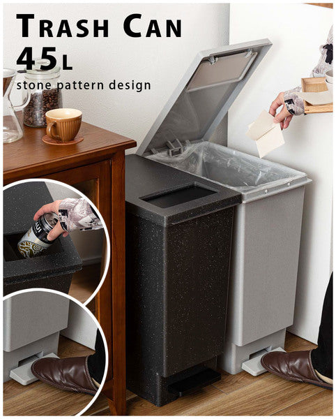 ダストボックス トラッシュカン 45L 幅26.5×奥行45.5×高さ55.5cm 日用品 完成品
