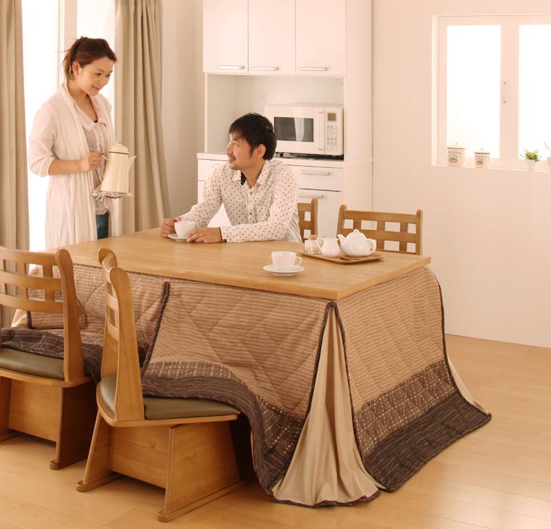 こたつ しじら織りダイニングこたつ掛布団 紫月 しづき こたつ用掛け布団 4尺長方形 こたつテーブル
