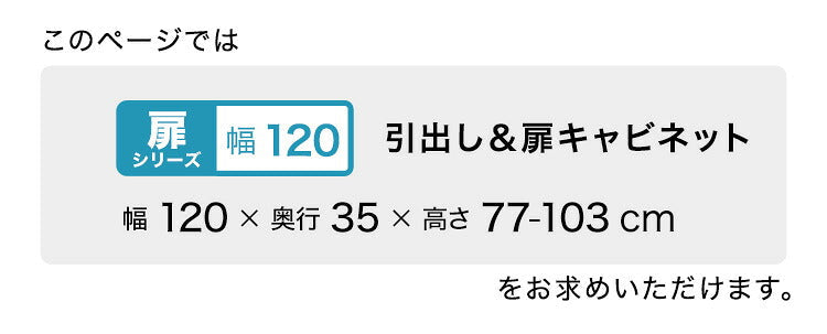 ラック セミオーダーカウンター下収納ぴったりくん キャビネット 幅120cm×奥行35cm 全14色