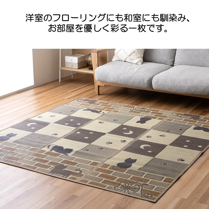 ラグ DXソラネコ 180X180 180×180cm ラグマット カーペット 絨毯