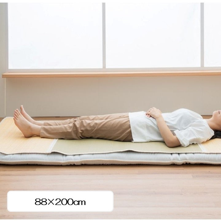 敷パッド バングラス 88×200×0.2cm 日用品 寝具 使用中のズレを軽減してくれます