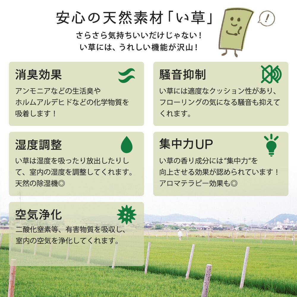 ラグマット カラーの選べる軽量置き畳 紗彩 6枚セット 65×65×2.5cm カーペット ラグ