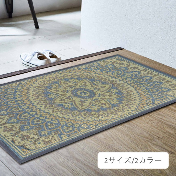 玄関マット Fサークル 60×90cm ラグマット カーペット ラグ 絨毯 マット