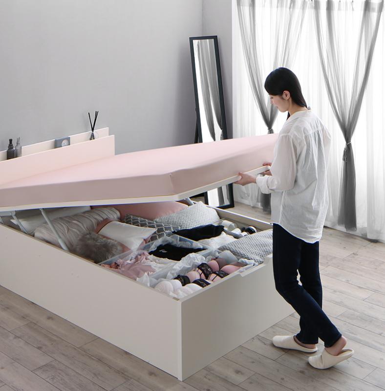 マットレス シングル お客様組立 クローゼット跳ね上げベッド aimable エマーブル 縦開き