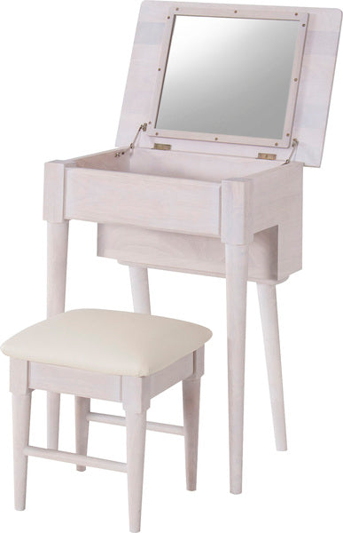 ミラー ドレッサースツールセット 幅58×奥行44×高さ71cm 完成品 組立不要 スツール ミラ