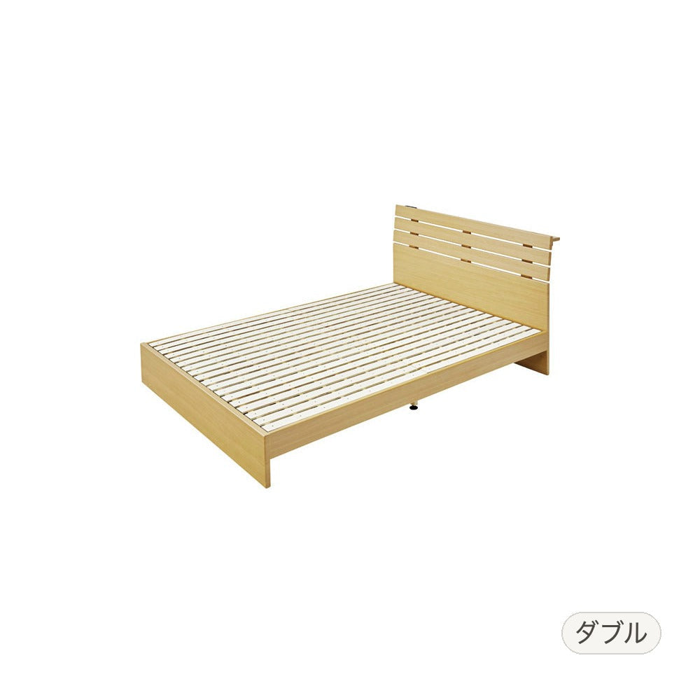 ダブルベッド 幅142×奥行207×高さ75cm ベッド すのこベッド パイプベッド ベット ダブル