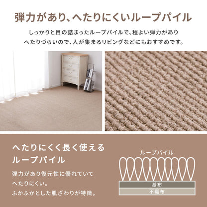 ラグ カーペット 江戸間3畳 ペットにやさしい抗菌カーペット ステラ 176×261cm
