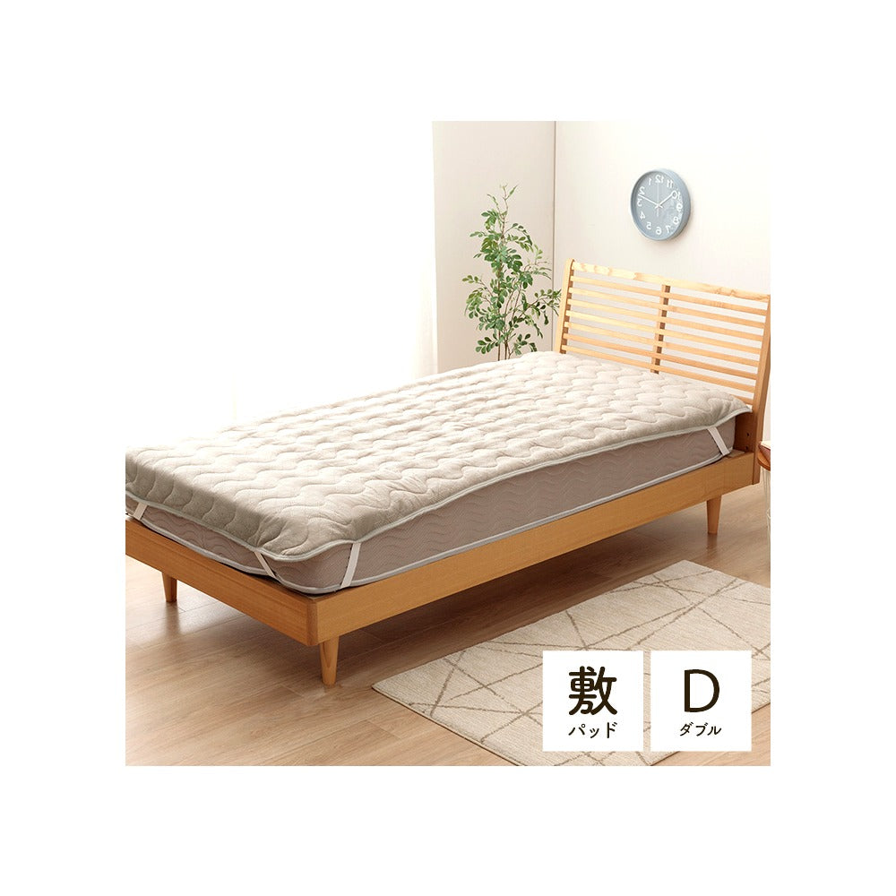 敷パッド マスクロス ダブル GY 140X205 140×205cm 日用品 グレー アイボリー