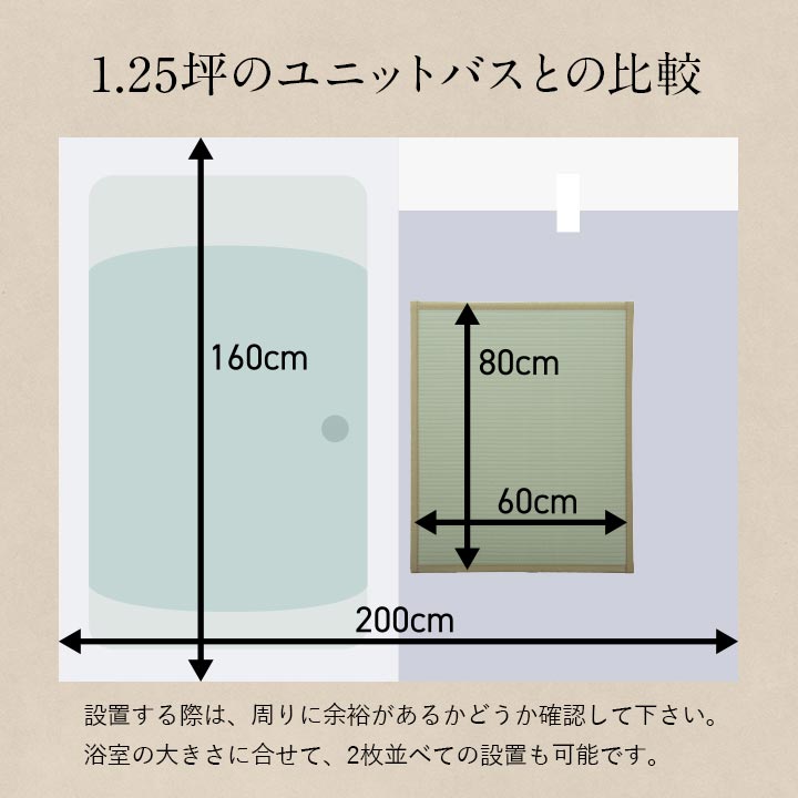 置き畳 浴室畳マット 66×80cm 66X80 60×80×0.7cm ラグマット カーペット