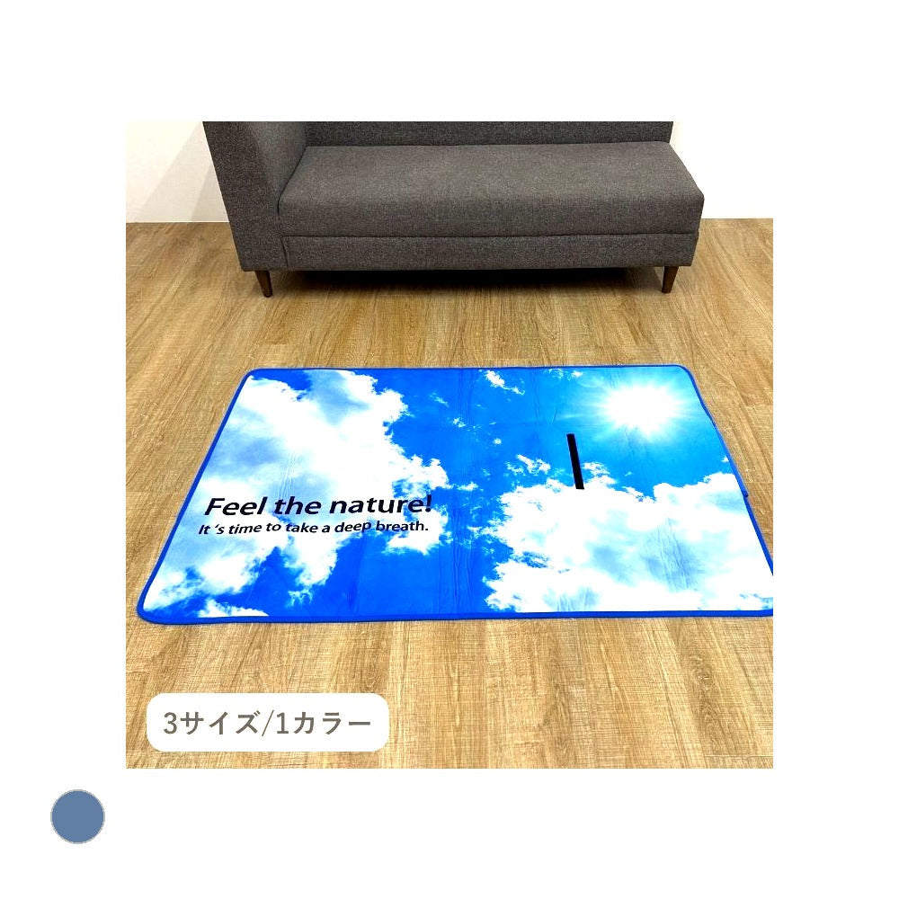 ラグ ブルースカイ 90X130 90×130cm ラグマット カーペット 絨毯 撥水
