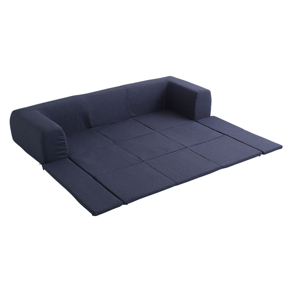 フロアマット付きソファMサイズ(幅200cm)お家で洗えるカバーリングタイプ 74×74×71cm