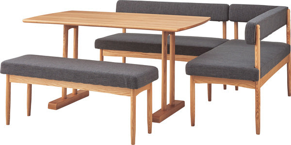 ダイニングチェア エコモ 片肘ソファ 幅124×奥行53×高さ74cm ダイニング家具 完成品