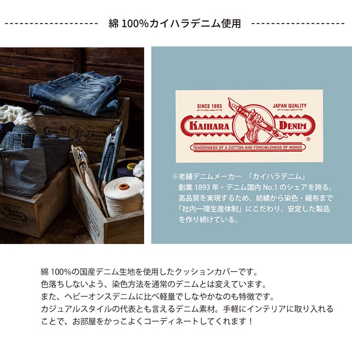 レオン クッションカバー 2P NV 45X45 45×45cm 日用品 日本製
