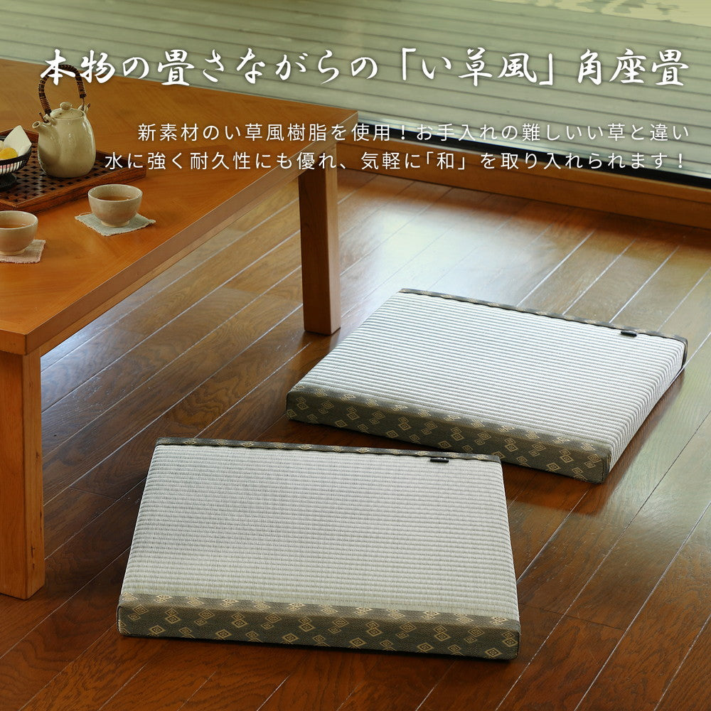 ラグ 布団 水拭きできる 畳風座布団 祇園 55×55×5cm ラグマット カーペット 絨毯