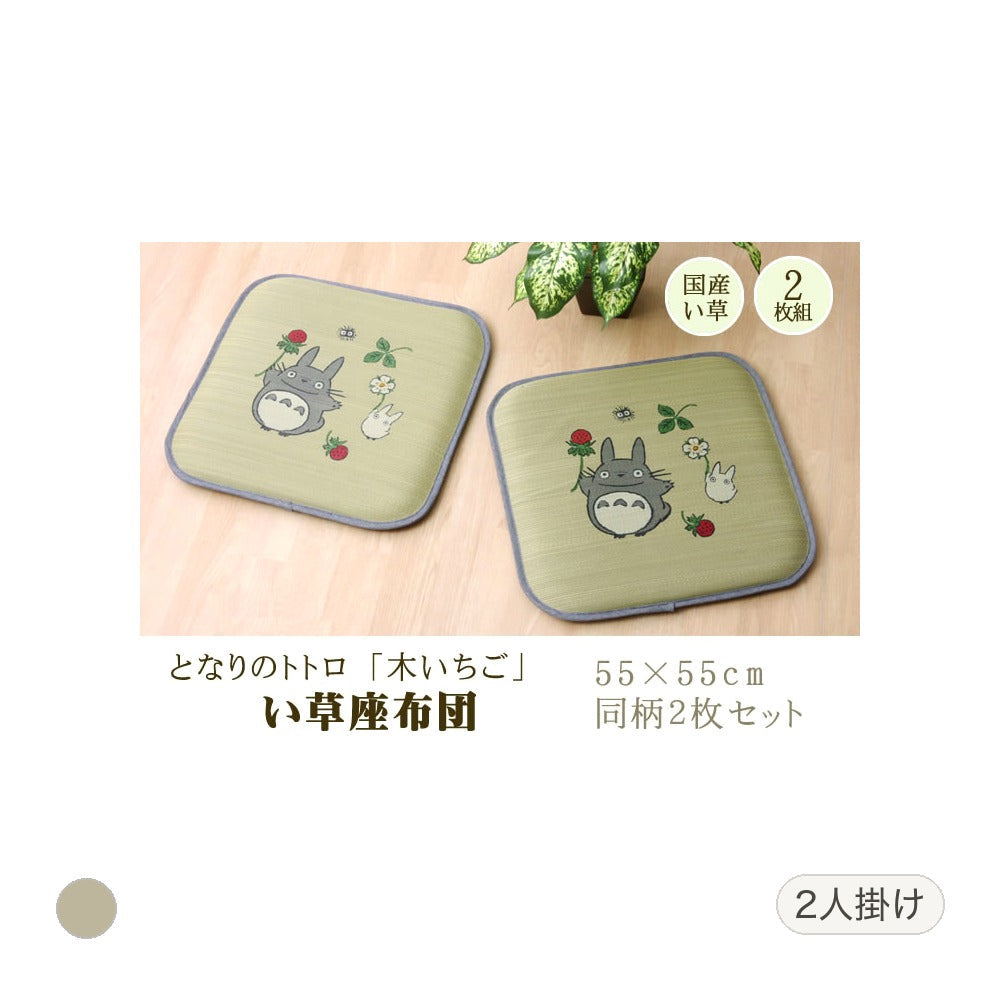 木いちごトトロ 座布団 2P 55X55 55×55cm 日用品 日本製 布団 クッション・座布団