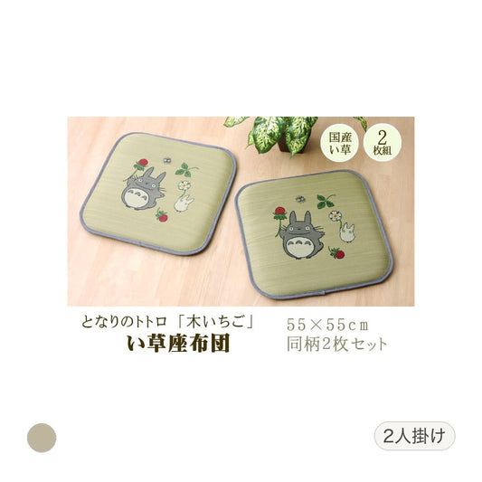 木いちごトトロ 座布団 2P 55X55 55×55cm 日用品 日本製 布団 クッション・座布団