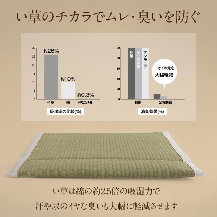 クッション 洗えるい草シート 40×40cm 40X40 日用品 洗える 通気性 クッション・座布団