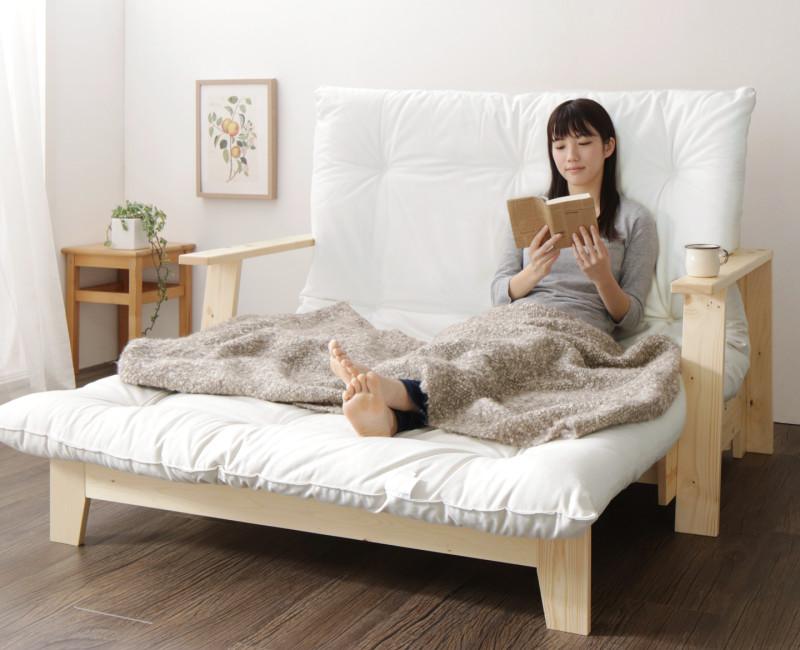 ベッド セミダブル 素材と品質にこだわった セミダブル天然木すのこソファベッド LAXZERIA