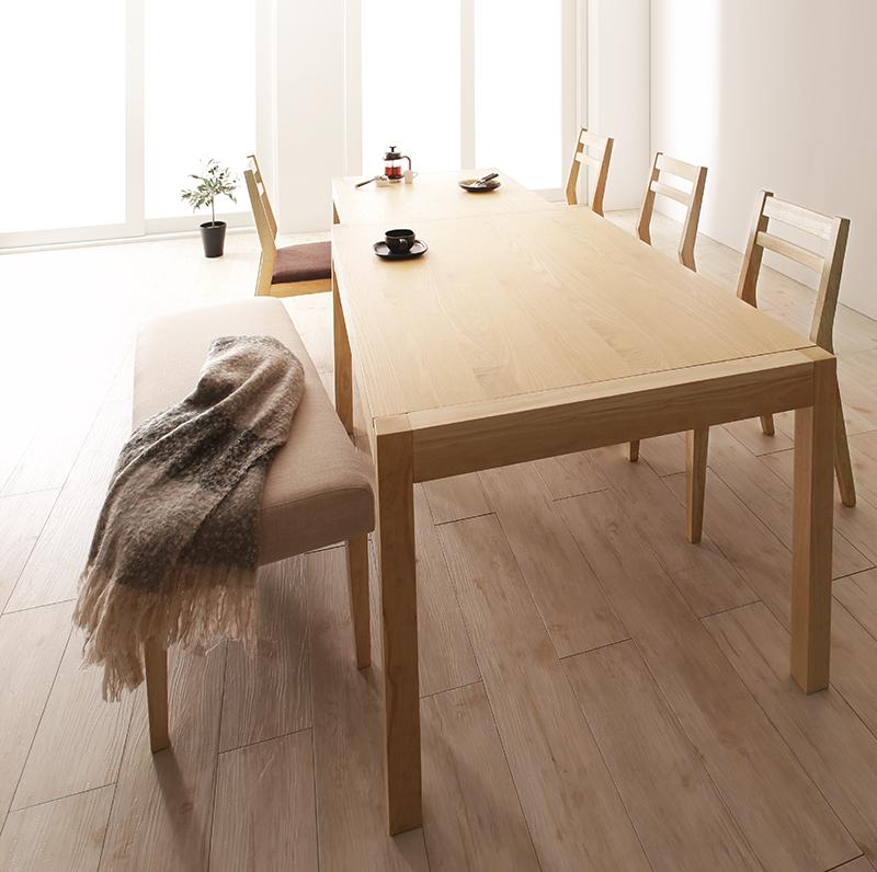 ダイニングセット 無段階で広がる スライド伸縮テーブル AdJust アジャスト ダイニングテーブル