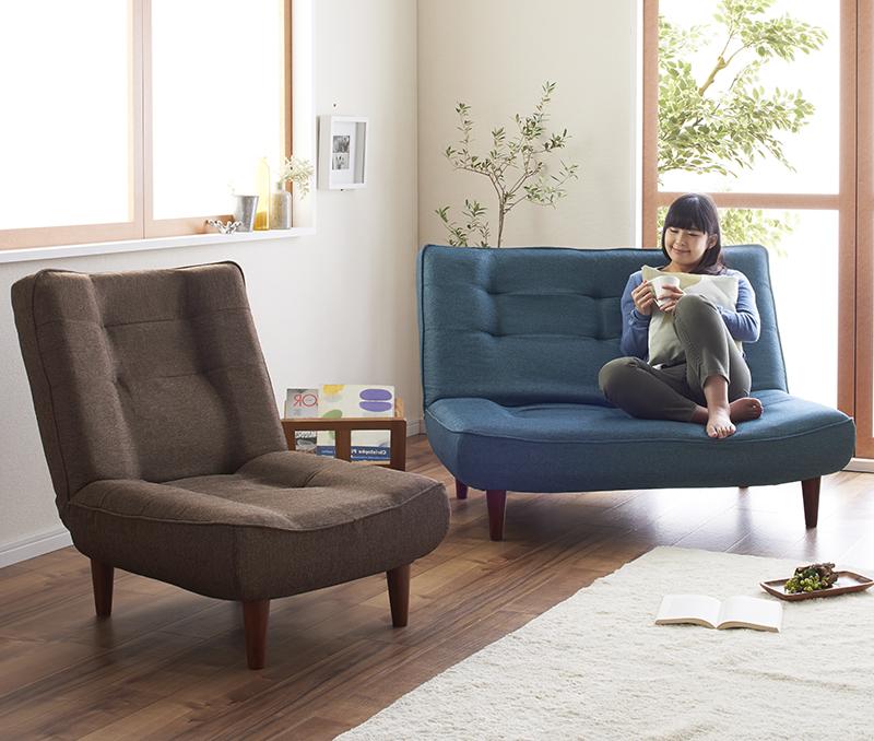 ソファー ハイバックコイルソファ ファブリック Lynette リネット 1P ローソファー