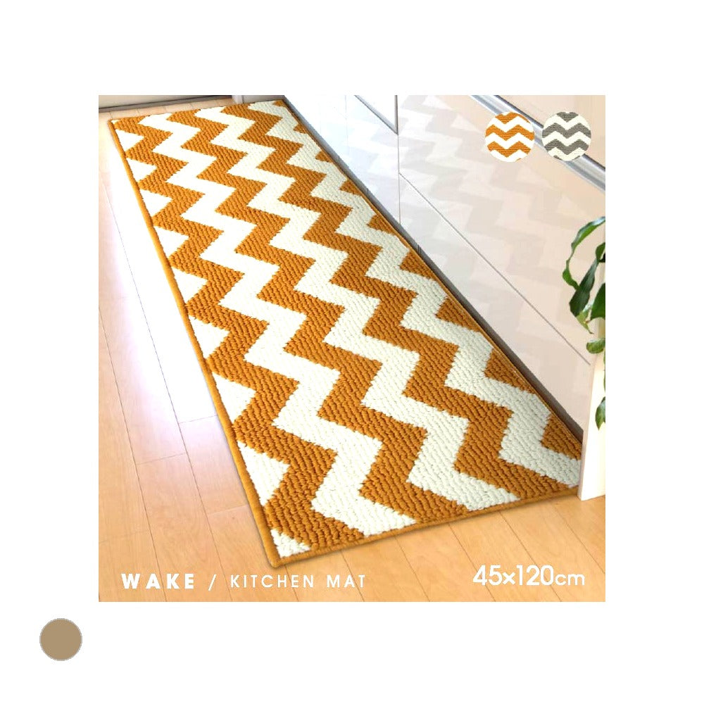キッチンマット ウェイク GY 45X252 45×252cm ラグマット カーペット ラグ 絨毯