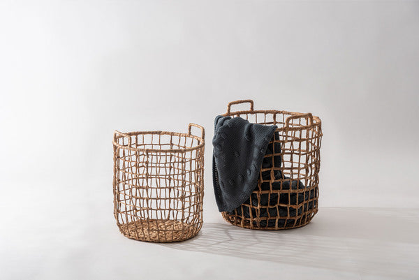 バスケットM 幅36×奥行36×高さ36cm 収納ボックス 完成品 組立不要 北欧 ブラック 入れ物