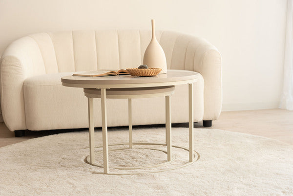ラウンド ネストテーブル 幅40×奥行40×高さ33cm テーブル