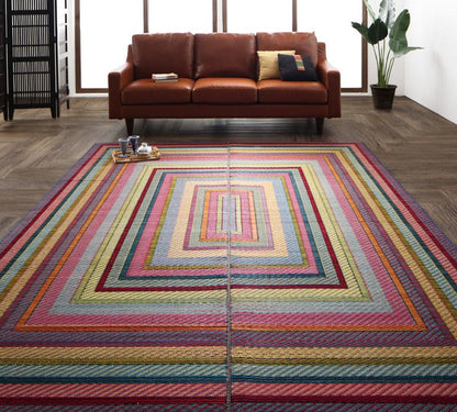 ラグ 純国産ラインデザインい草ラグ ludima ルディマ 裏地なし 140×200cm ラグマット