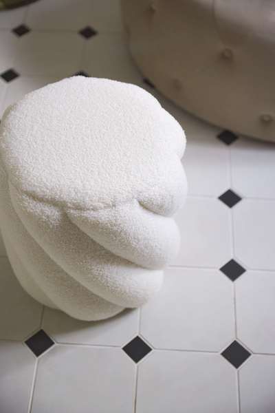 スツール 幅37×奥行37×高さ40cm オットマン 腰掛け 完成品 組立不要 ブルー ホワイト
