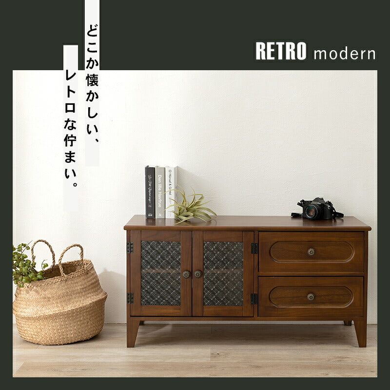 テレビ台 TV台 -MTV-レトロ 両扉 90×40×45cm スタンド ローボード TVボード