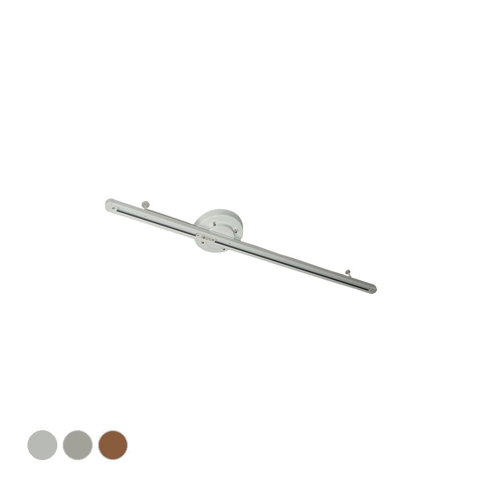 ライト 簡易取り付け式スライドダクトレール 幅102.5×奥行18.5×高さ8cm 日用品 完成品