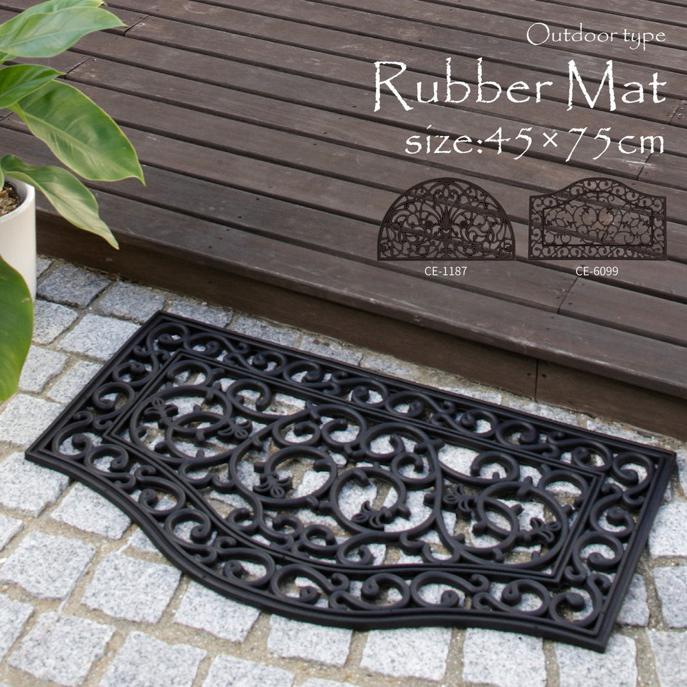 ラグマット 外玄関用 泥落としマット 幅75 45×75cm カーペット ラグ 絨毯 北欧 全2色