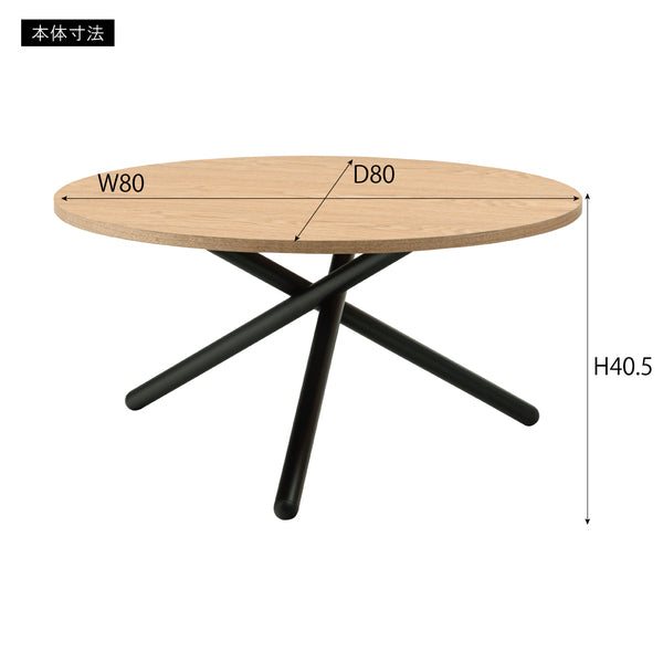 センターテーブル ラウンドテーブルL 幅80×奥行80×高さ40.5cm リビングテーブル テーブル