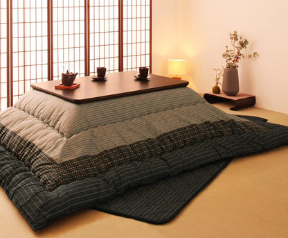 こたつ しじら織りこたつ布団 紫月 しづき 掛布団&敷布団2点セット 正方形 75×75cm コタツ