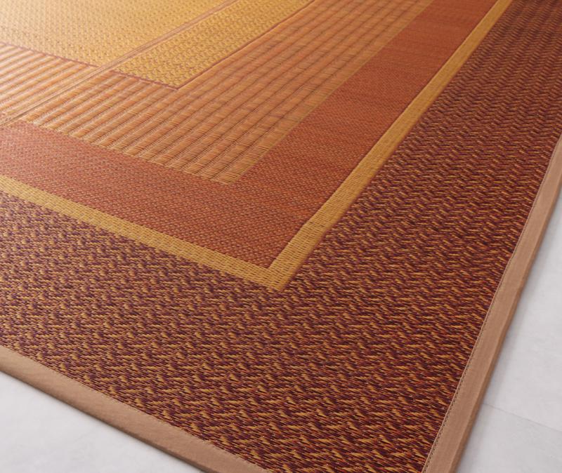 ラグ 純国産モダンデザイン涼感い草ラグ Lyma ライマ 不織布なし 95×150cm ラグマット