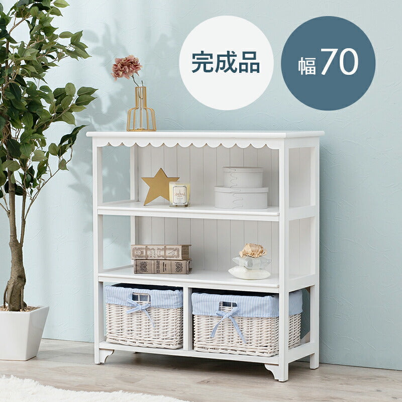 キャビネット キャビネット-MCC2杯-フリル 2杯 70×30×75cm サイドボード 完成品