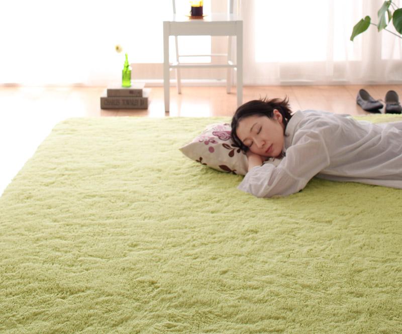 ラグ ラビットファータッチマイクロファイバーラグ Sucre シュクレ 長方形 130×185cm