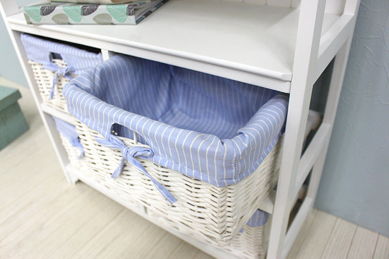 キャビネット キャビネット(ホワイト) MCC-5781WH (約)幅70×奥行30×高さ75cm