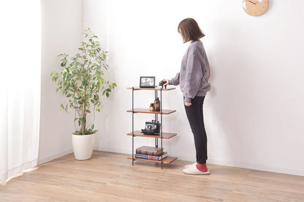 ストレージ シェルフ 幅50×奥行26×高さ85.5cm リビング収納 4段 幅50cm 片付け