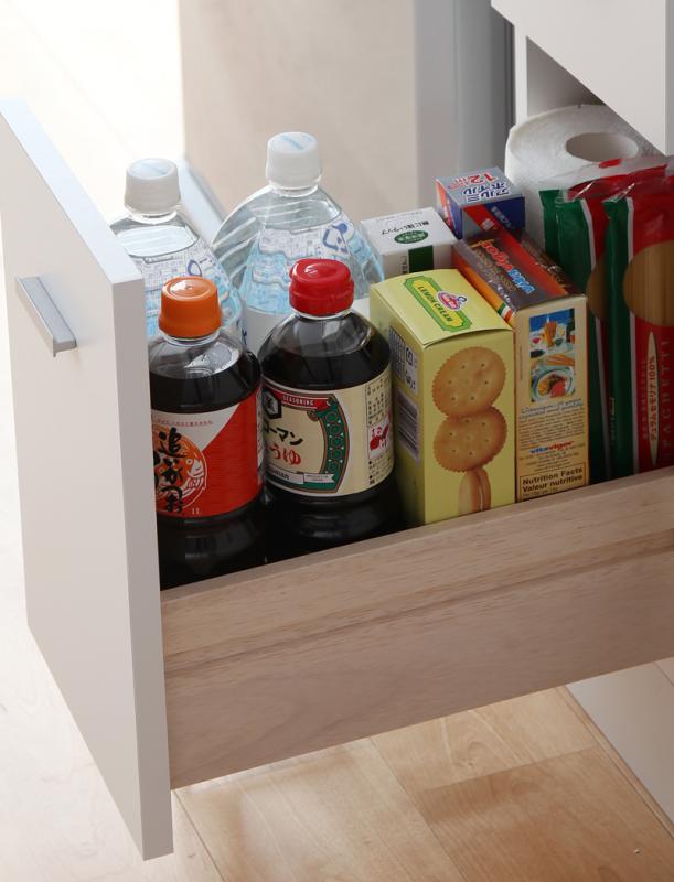 ラック 3方向から取り出せる!キッチンすき間収納ラック ガラス扉タイプ 幅20 キッチン収納 完成品