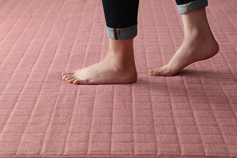 ラグ 洗濯機でザブザブ洗える キルトラグ squarewash スクウェアウォッシュ ラグマット