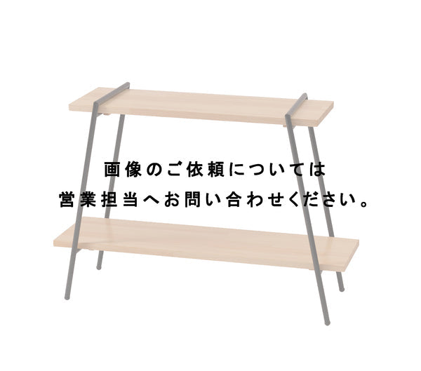 ストレージ アイアンレッグラック 2段 幅78×奥行27.5×高さ53cm リビング収納 ブラック