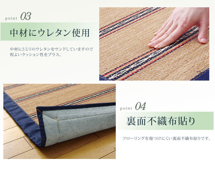 キッチンマット ヴィンテージ 丸巻 NV 90X180 90×180cm ラグマット カーペット