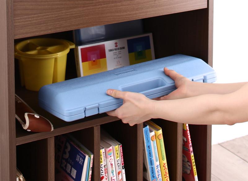 ラック リビングカラ−ワイドランドセルラック Estudy エスタディ リビング収納 引き出し付き