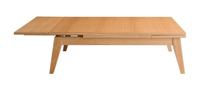 テーブル ワイドに広がる伸長式!天然木エクステンションリビングローテーブル Paodelo パオデロ