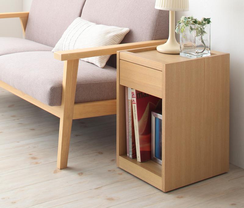 テーブル コンセント・収納付きコンパクトサイズナイトテーブル Giocatore ジョカトーレ