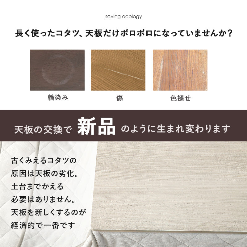 こたつ コタツ天板 長方形 105×75cm こたつテーブル こたつセット