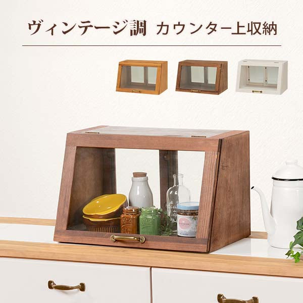 コレクションラック カウンター上ガラスケース-MUD 40×25×35cm ダークブラウン 全12色