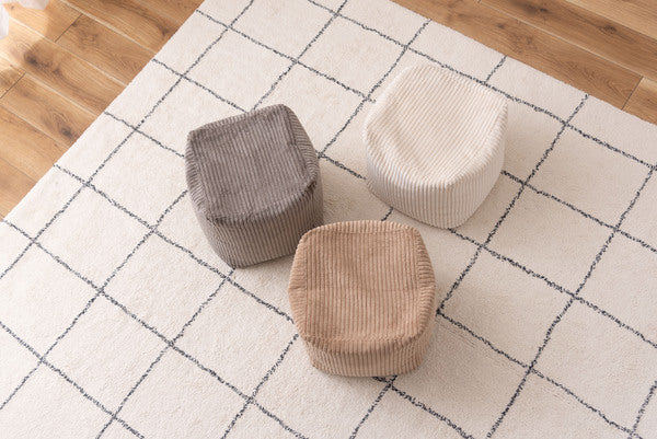 ファブリック ミニビーズクッション 幅30×奥行30×高さ30cm 日用品 ダブル 完成品 組立不要