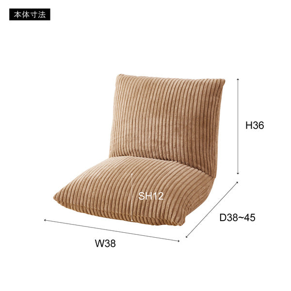 フロアチェア カックンリクライナー 幅38×奥行38×高さ36cm チェア ダイニングチェア 完成品